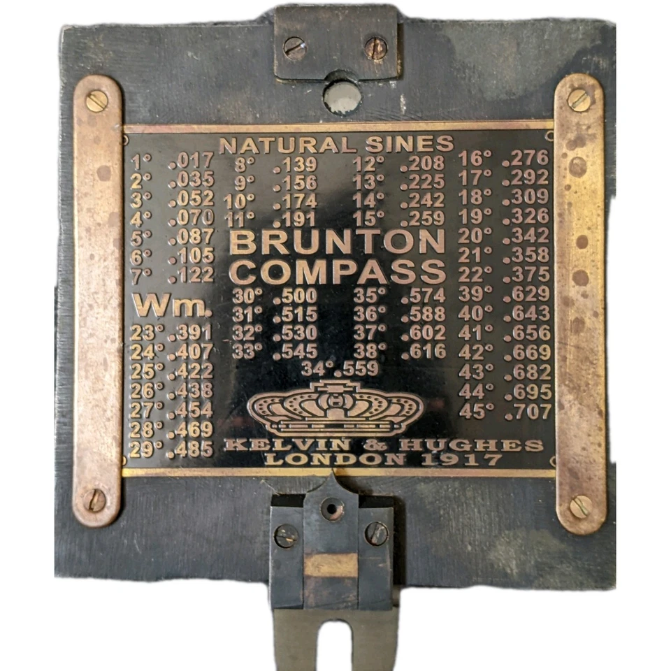Редкий латунный винтажный морской компас Brunton Kevin & Hughes London 1917 - Изображение 4 из 4