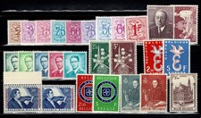 Belgium stamps lot, 1951-1959, Unused