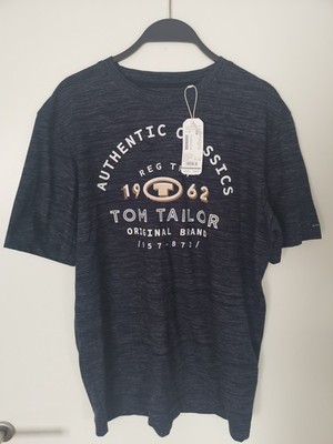 !!NEU: Tom Tailor Halbarmshirt T-Shirt Rundhals - Gr. M dunkel Blau