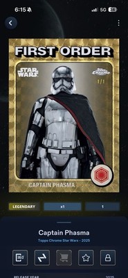 Captain Phasma 1cc - Star Wars Card trader - Topps Chrome - 2025