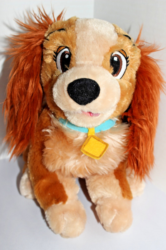Disney Store Lady & the Tramp Dog Plush Stuffed Bean Bag Rare Cocker Spaniel Toy