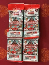 Lot of 4 - 2020 Panini Contenders Football Value Pack Burrow Herbert Love Hurts