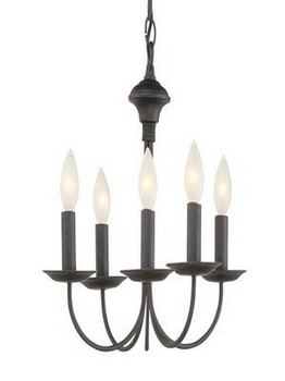 Trans Globe Lighting 9015 Bk Century 5-Light Black Modern Chandelier