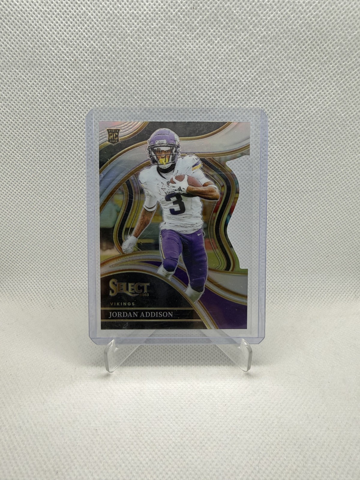 2023 Panini Select - Club Level Jordan Addison #254 Silver Prizm Die-Cut (RC)