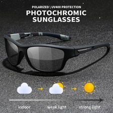 Photochromic Sport Sunglasses Polarized UV400 Fishing Cycling Driving Outdoor