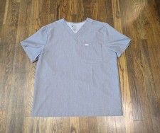 FIGS Scrubs Medical Technical Collection Shirt Top Size Men's Large Gray Pocket
