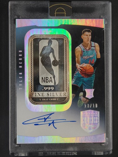 Tyler Herro RC 2019-20 Panini Eminence Logoman Auto Silver Bar 10/10 [3hk
