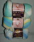 Lion Brand Ice Cream Yarn Mint/Blueberry/Lemon Swirl Knit Crochet Fast Shipping