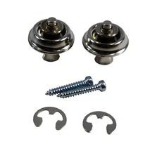Dunlop Strap Locks - Guitar -Original Slim Button Strap Retainer System Nickel