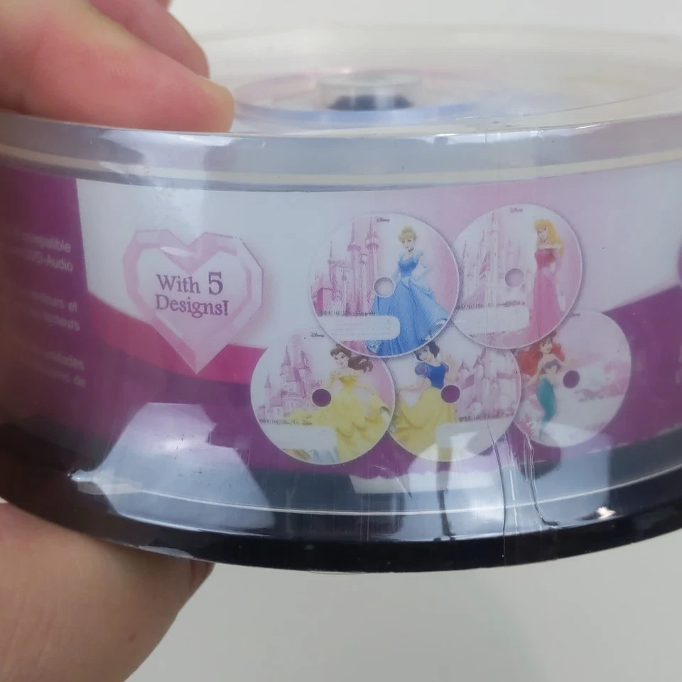 Disney Princess DVD-R 25 Pack Recordable Media 16X Blank Discs 5 Designs - Image 2 of 3