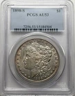 1898 S Morgan Silver Dollar PCGS AU53 Tough Date Morgan