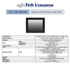 Tek Visions CMP-TEK786-D36 Touchscreen and Touchpanel 12.1'' with PC