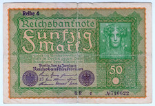 1919 Germany 50 Mark 710622 Reichbanknote Paper Money Banknotes