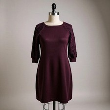 Eliza J Women's Knit Sweater Dress Skater Fit Flare Bell Sleeve Size Medium