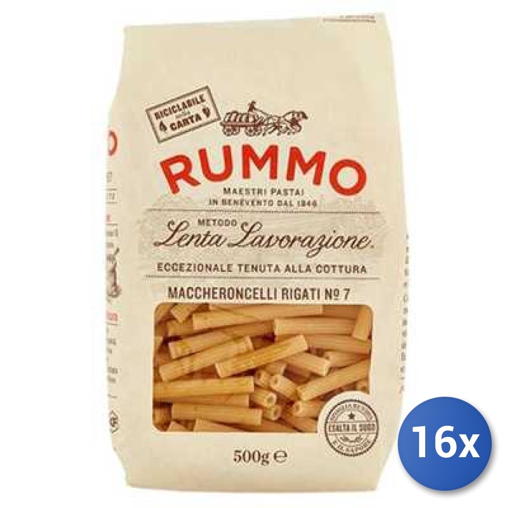 16x Rummo Semolina Pasta Maccheroncelli No. 07, 500 g Multipack