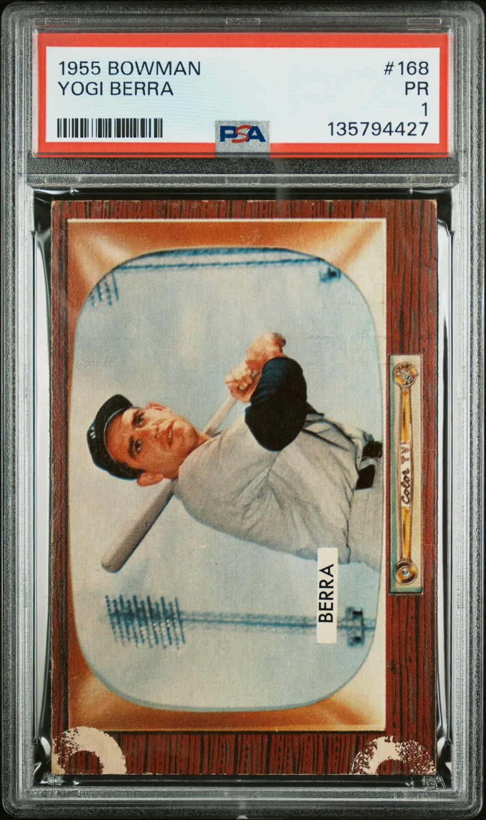 1955 Bowman Yogi Berra #168 PSA 1