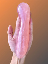 7" Rose Quartz Crystal Wand - Healing Stick - Crystal Yoni Wand - Healing Wand