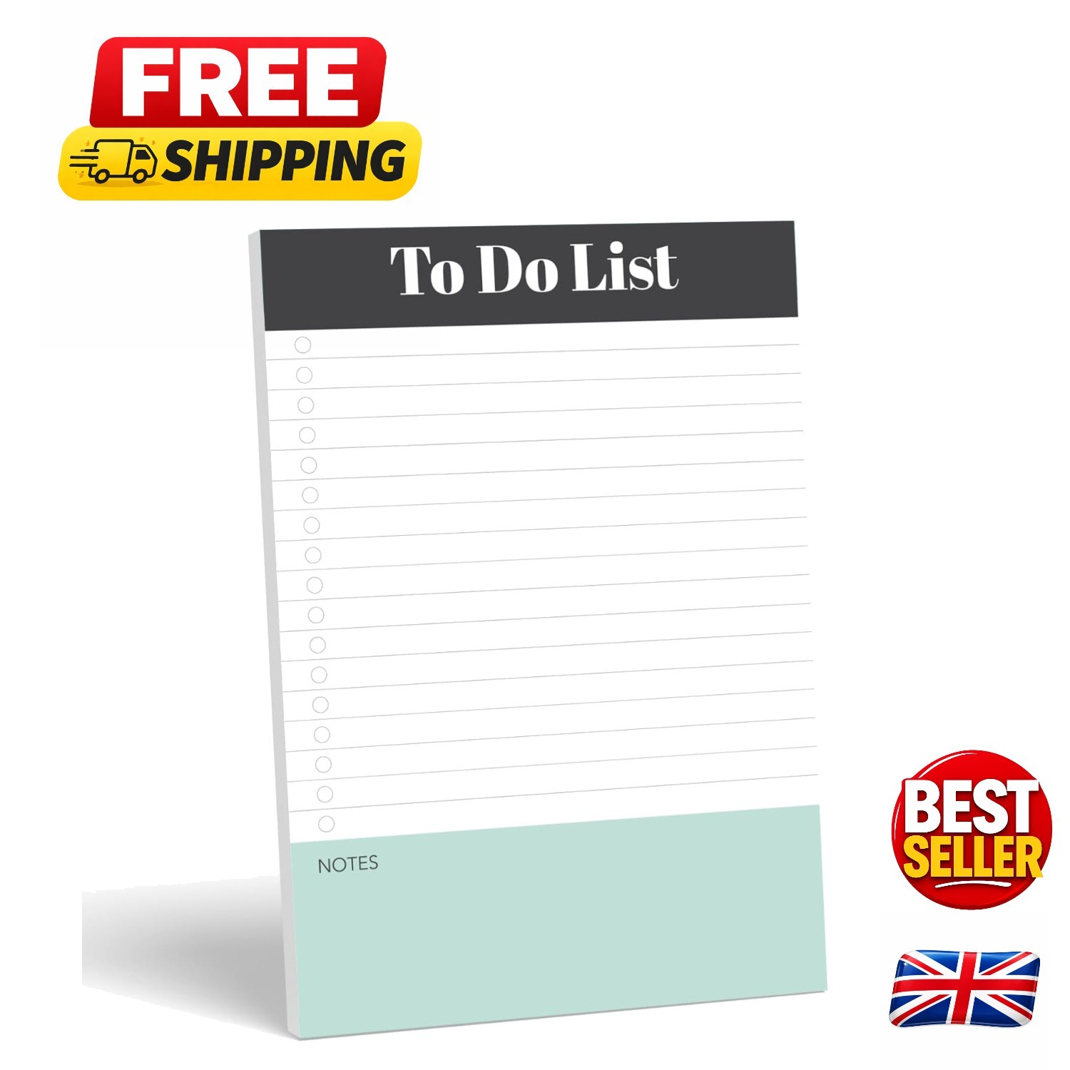 Magnetic A5 Daily Task Organizer - Thick Notepad for Goal Setting and Planning