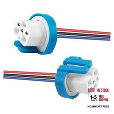 2PCS Headlight Wiring Harness Ceramic,3-Pin 9007 9004 HB1 HB5 Headlight