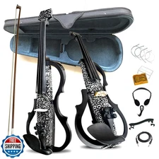 Premium Carbon Fiber Electric Violin Full Size 4/4,Professional S