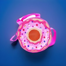 Lunch Bag Donut Lunch Tote Bag Insulated Doughnut Pink Round Girls Lunch Tote