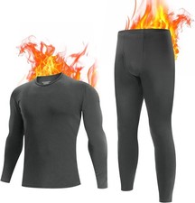 BAMBOO COOL Base Layer Men Mens Thermals Underwear Bamboo Baselayer Set for Col