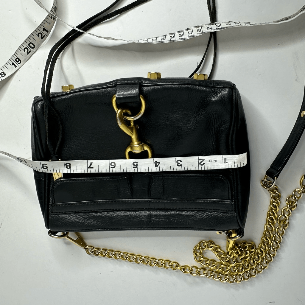 Rebecca Minkoff Mini MAC Crossbody Bag Black Leather Gold Hardware eBay