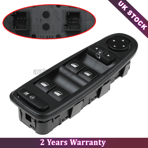 Window Control Switch 6554YH for Citroen C4 Picasso I MPV 1.6 2.0 HDi 2006-2013 - Picture 1 of 7