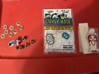 Mixed Lot of Doll Making Supplies doll curly hair, doll eyes and a doll patch