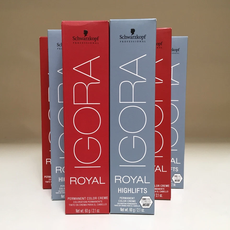 Crema permanente de color de cabello Schwarzkopf Igora Royal 2,1 oz tu eliges Foto 2 de 2