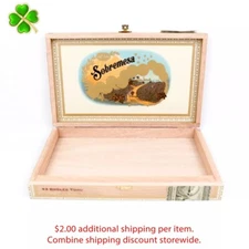 Sobremesa Brulee Toro Empty Wood Cigar Box 11.75" x 7.25" x 1.75"