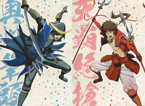 4 pezzi cartolina Sengoku Basara anime data Masamune Sanada Yukimura - Foto 1 di 2