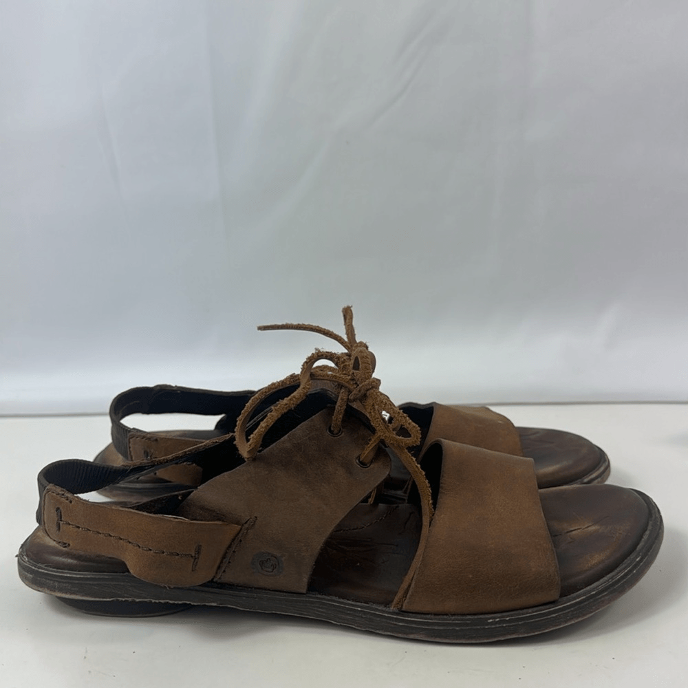 Born Logo Brown Leather Handcrafted Women display picture 2