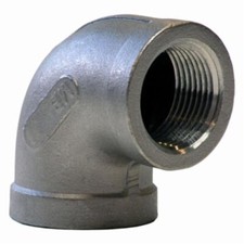 Merit Brass K601-06 Stainless Steel 316 Cast Pipe Fitting, 90 Degree Elbow, Clas