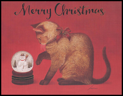 Greeting Card - Cat Kitten - Lowell Herrero - Christmas 0981