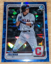 Tyler Freeman Cleveland Guardians 2020 Bowman Chrome Draft Sapphire Blue Rookie