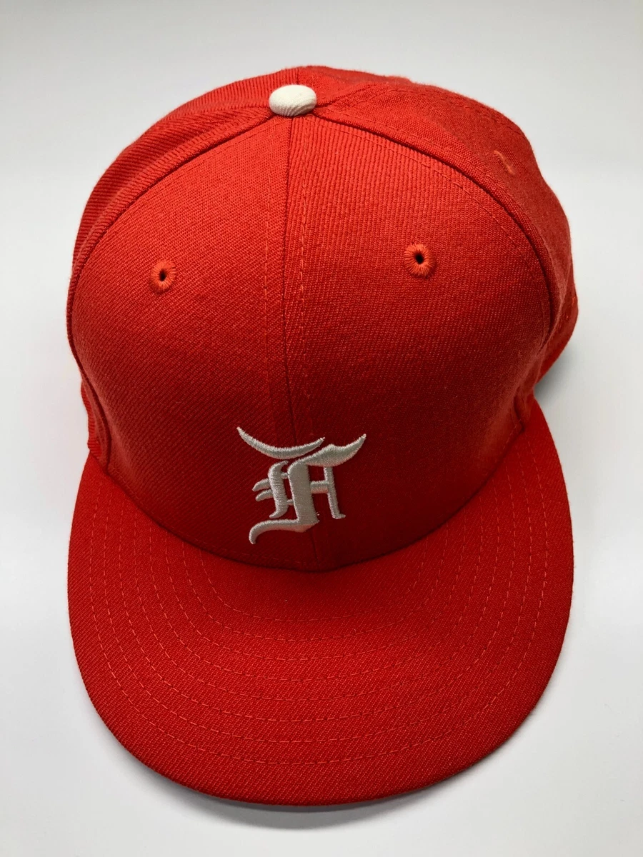 Fear Of God Essentials New Era 59Fifty Baseball Cap Orange Mens Sz 8 Fitted Wool