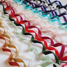Velvet Ribbon 10mm wide single sided - 23 Colours - 1M 5M 10M 45M Bulk Full Roll