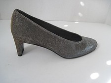 STUART WEITZMAN Silver Gold Metallic Shimmering Pumps Heels Size 8M, Excellent