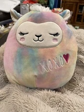 Squishmallows Leslie the Llama 2020 Valentines Day Kellytoy Plush 8"inch Tie Dye