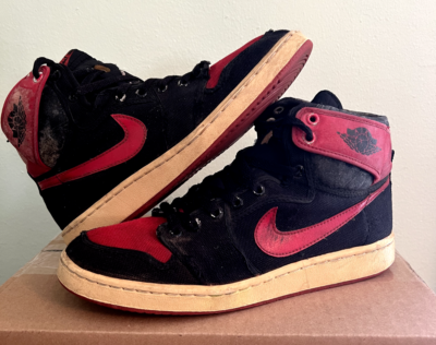 Nike Air Jordan 1 AJKO 1985 BRED Black Red Original OG sz10 Canvas
