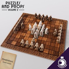 Hnefatafl Game Board and Pieces 3d Printed Dungeons and Dragons