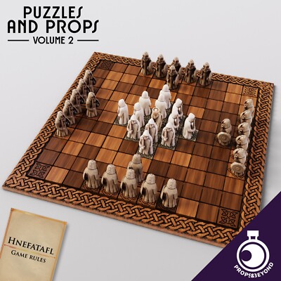 Hnefatafl Game Board and Pieces 3d Printed Dungeons and Dragons Props&Beyond D&D
