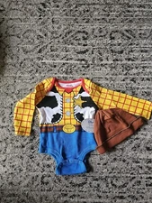 NWT Disney Store Woody Baby Costume Bodysuit Toy Story Size 12-18 Months
