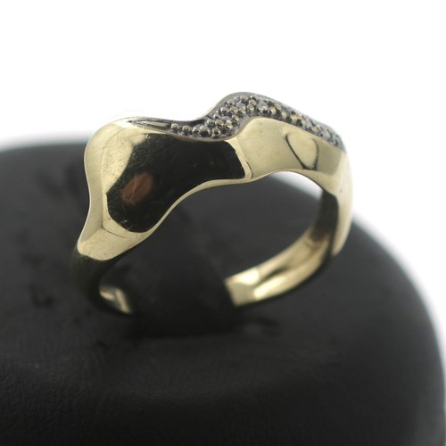 Ring 585 Gold 14 Karat Gelbgold Weißgold 0,01 CT Diamant Damen Wert 590,- - Bild 2 von 7