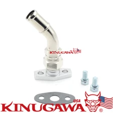 Turbo Oil Return Drain Pipe Kit For Garrett GT25 GT28 GT30 GT35 45Deg 16mm 5/8"