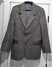 Vtg Pioneer Wear Corduroy Sport Coat Blazer Jacket Western Rockabilly Men 44R