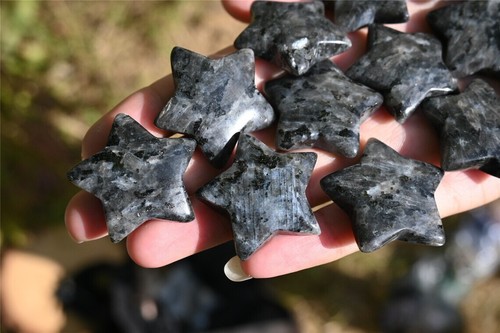 1 pieza estrella de espectrolito natural estrella de cinco puntas - Imagen 4 de 5