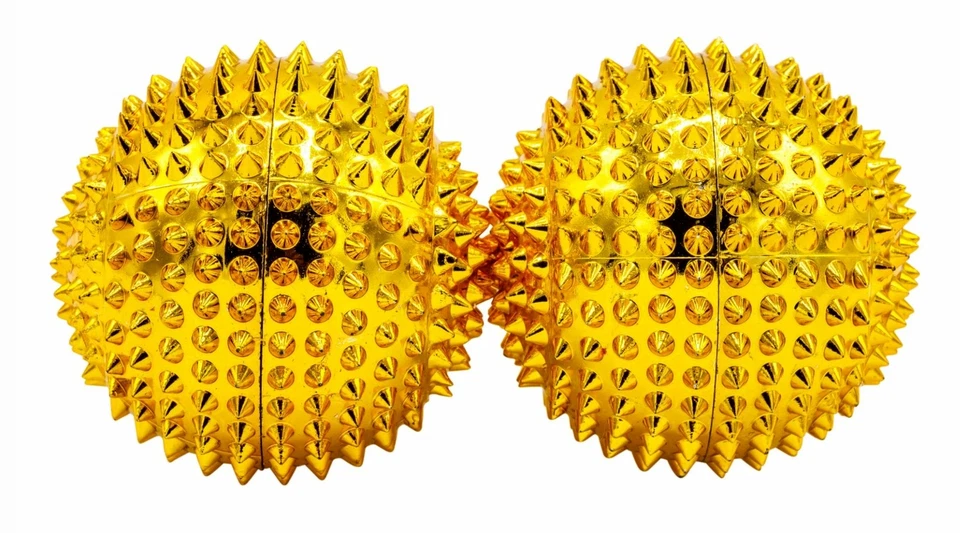 CHI-ENTERPRISE 2 magnetische Akupressurkugeln - Gold groß 55mm Durchmesser