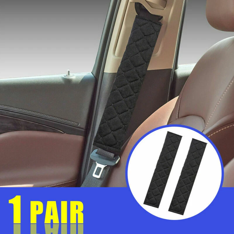 2Pcs Car Safety Seat Belt Shoulder Pad Cover Cushion Harness Driving Universal - Image 2 of 4